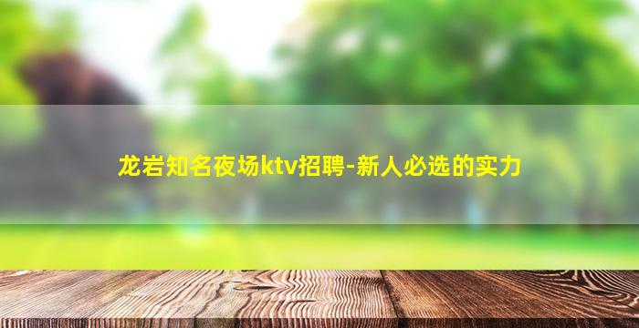 龙岩知名夜场ktv招聘-新人必选的实力
